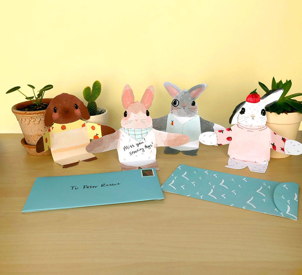 Snuggle Bunnies Notecards