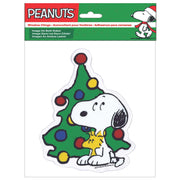 Peanuts© Two Sided Window Clings - Snoopy With Tree