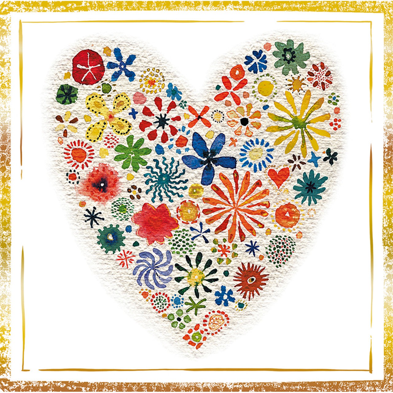 Heart Of Flowers By John S. Dykes Greeting Card