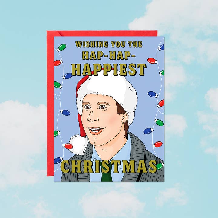 Hap-Hap-Happiest Christmas Clark Holiday Greeting Card