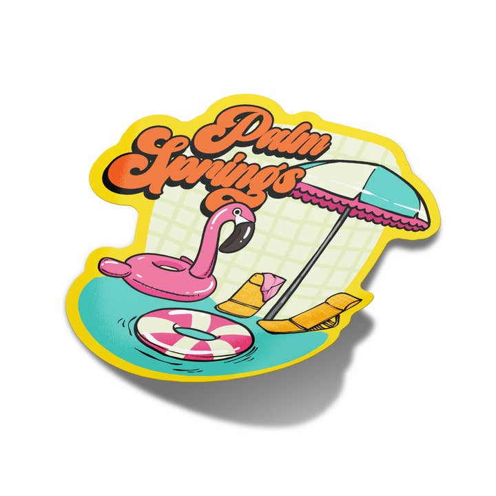 Sticker: Palm Springs Poolside - Just Fabulous Palm Springs