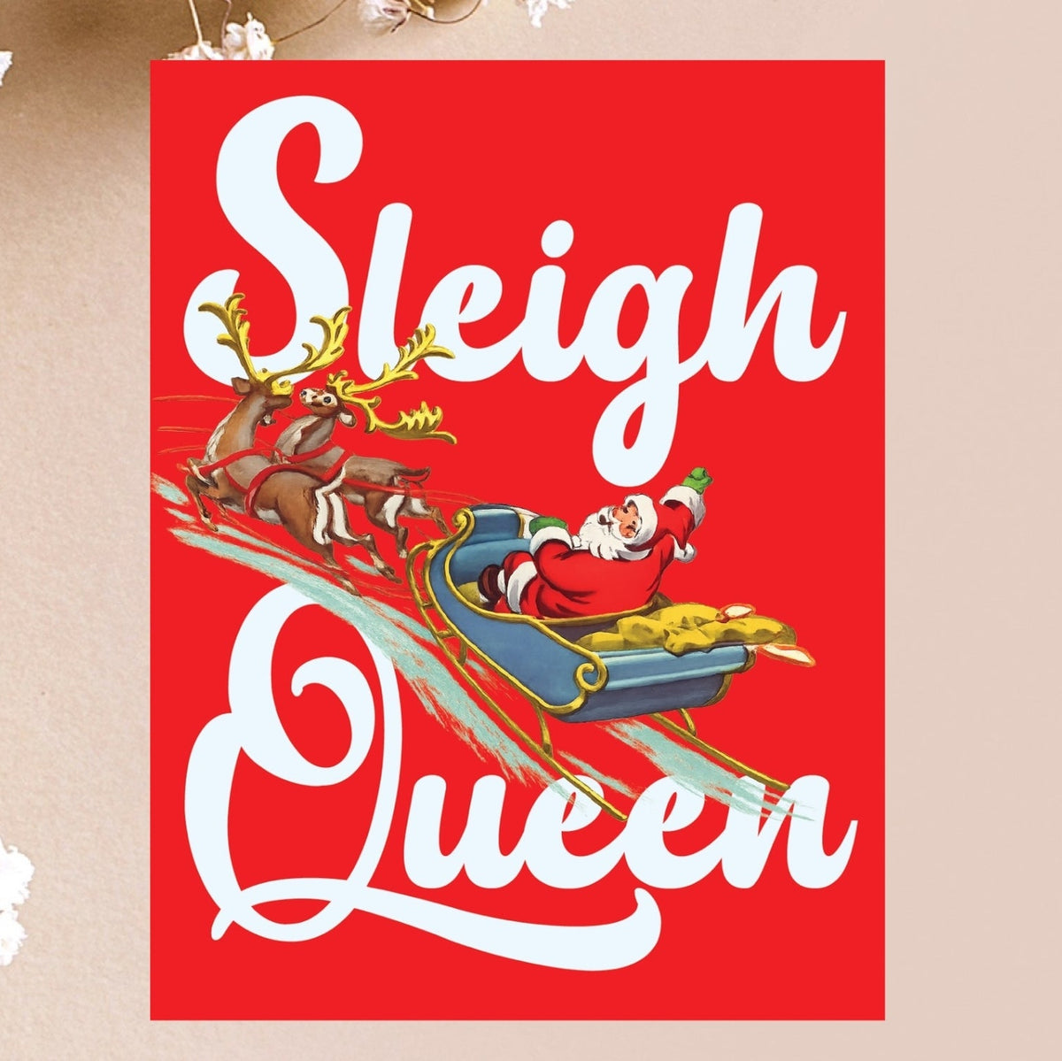 Sleigh Queen Holiday Card