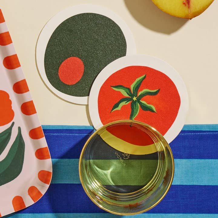 Tomato Coasters Set - Set Of 4