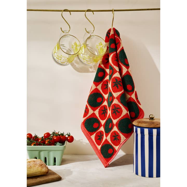Heirloom Olive & Tomato Terry Cloth Towel