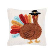 Colorful Turkey Hooked Mini Pillow