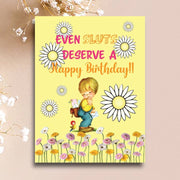 Even Sluts Boy Birthday Card