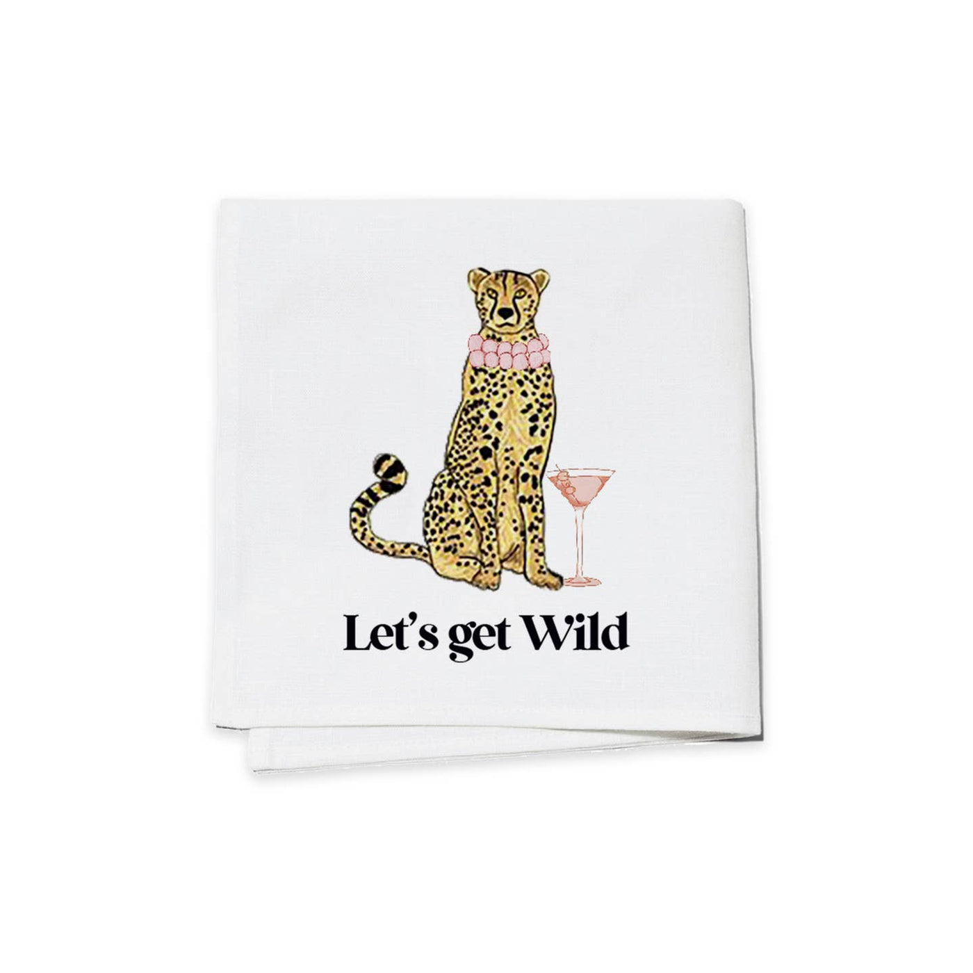 Let's Get Wild Linen Cocktail Napkins