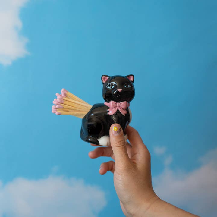 Kitty Match Striker With Matches - Tuxedo