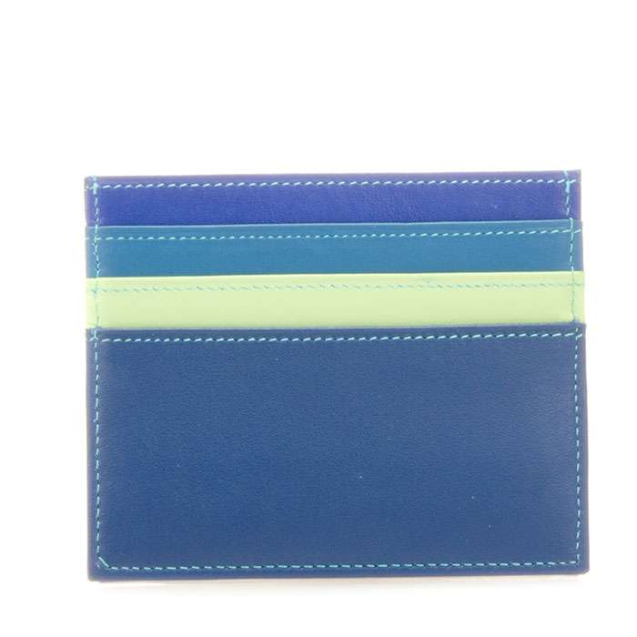Double Sided Credit Card Holder -  Seascape & Teal