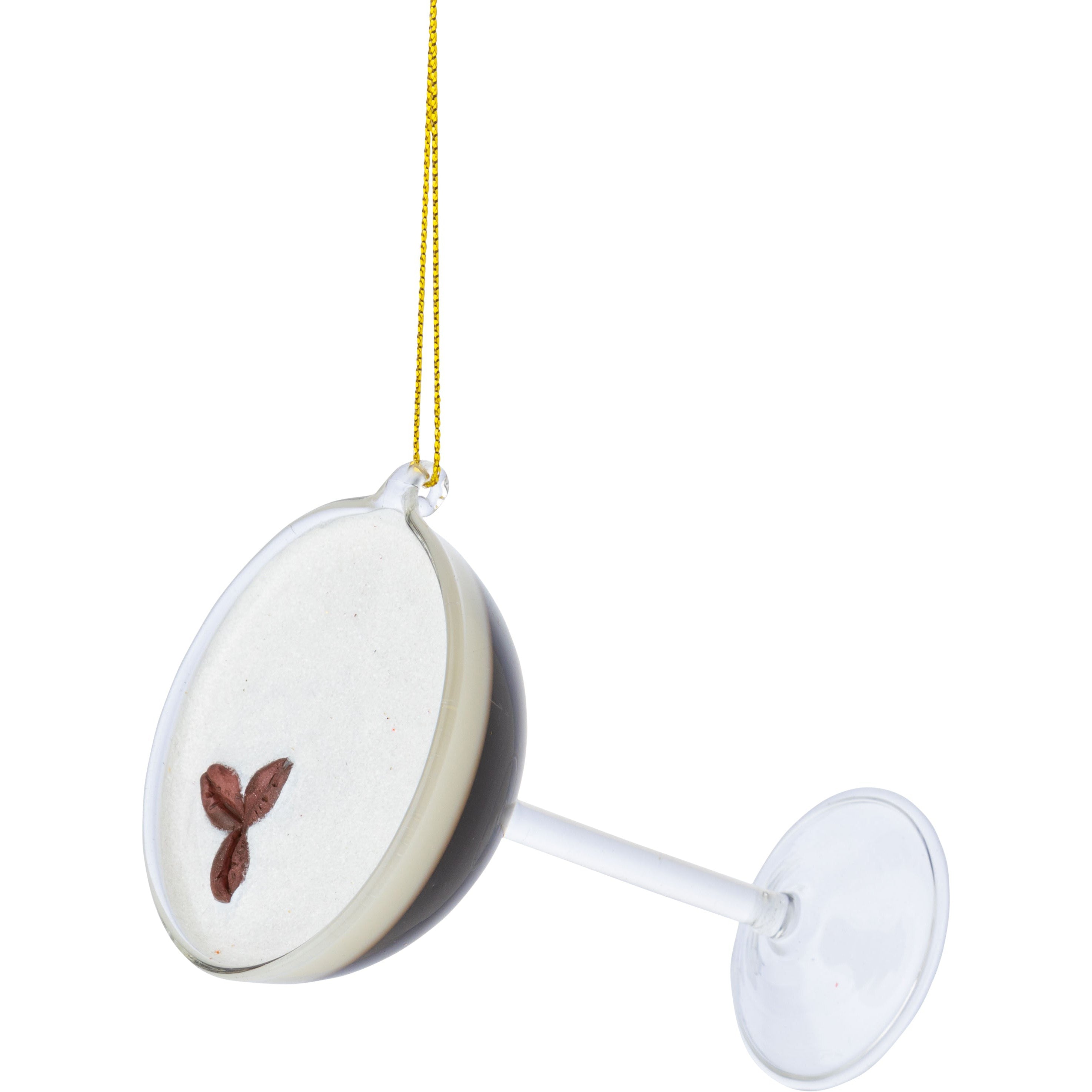 Clear Martini Glass With Espresso Martini Ornament