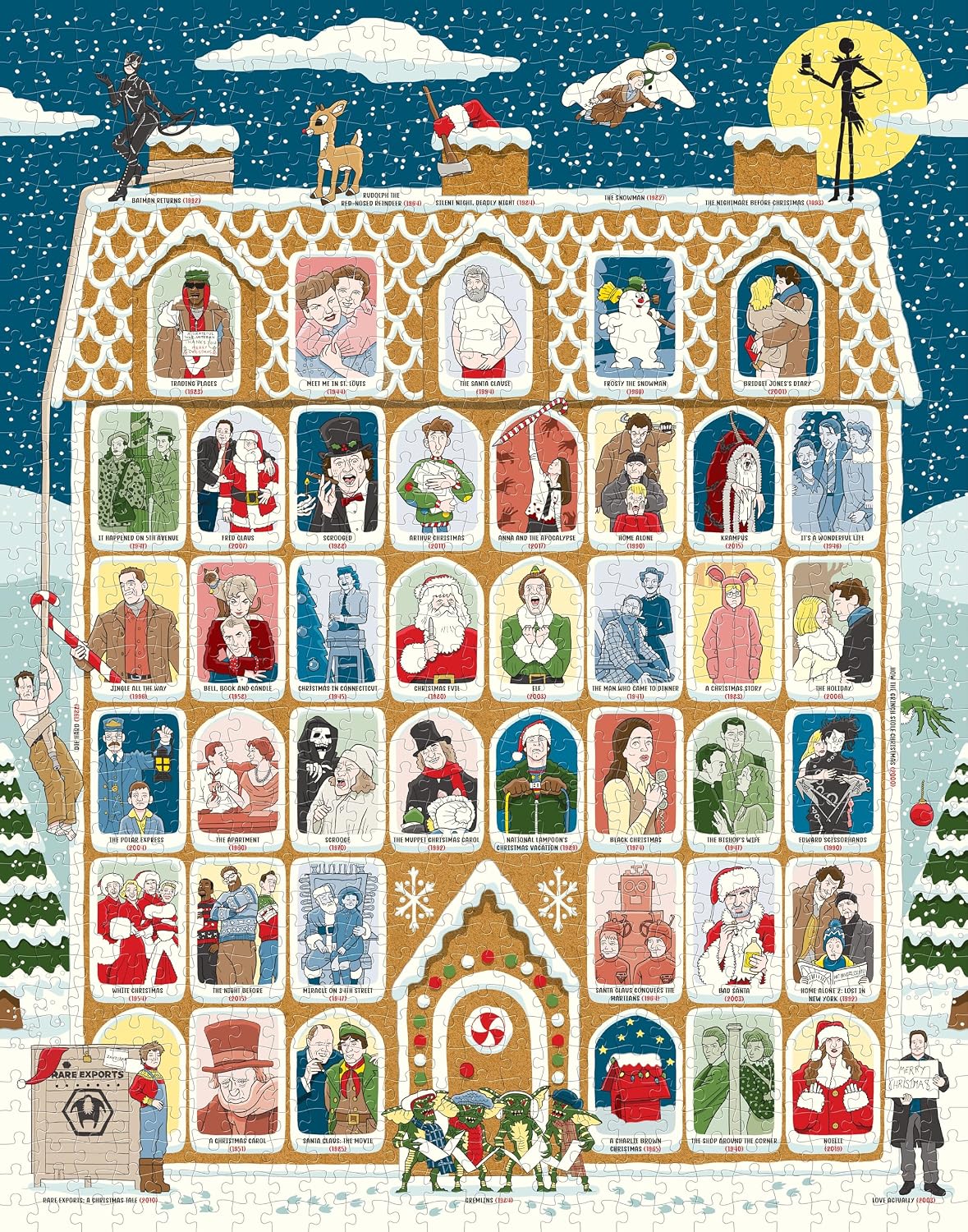 Bucket List 50 Must-Watch Christmas Movies 1000 Piece Puzzle