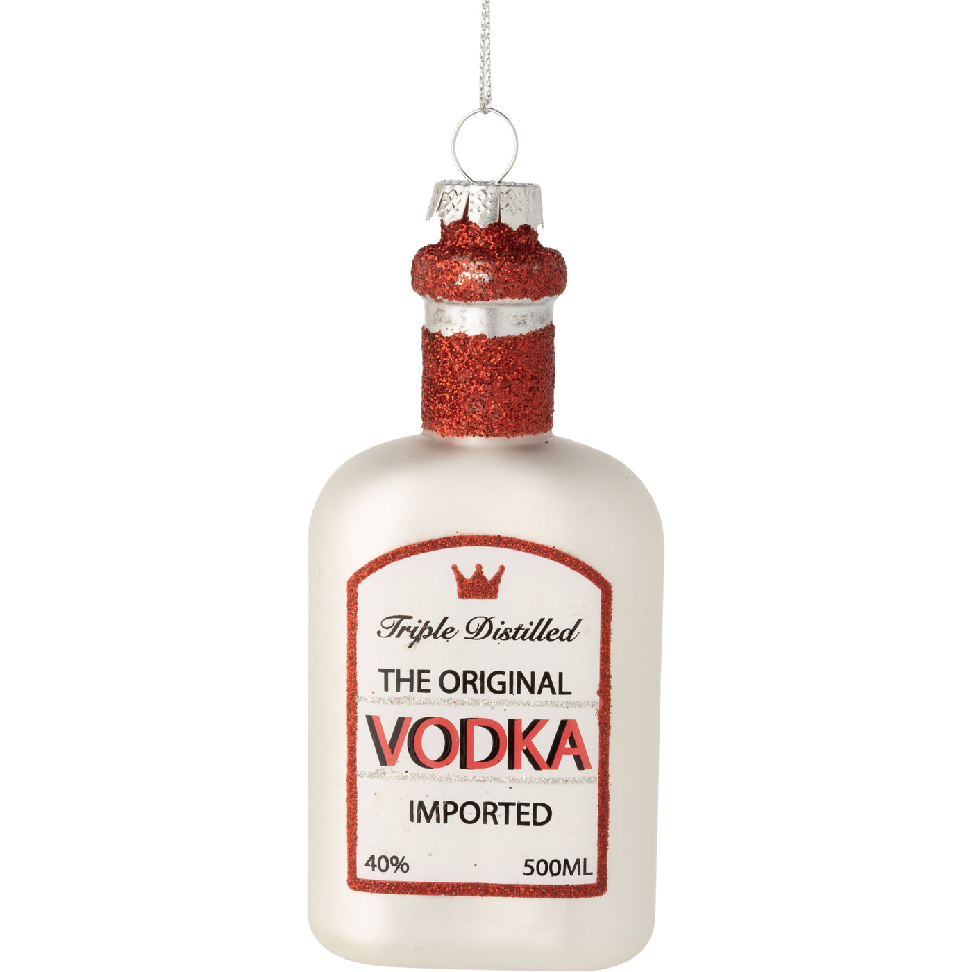 Vodka Bottle Glass Ornament