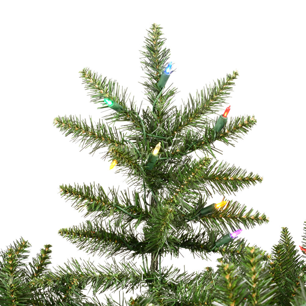 Camdon Slim Fir Tree - 7.5' x 45" Pre-lit With 700 Dura-lit LED Italian Multi-Colored Lights