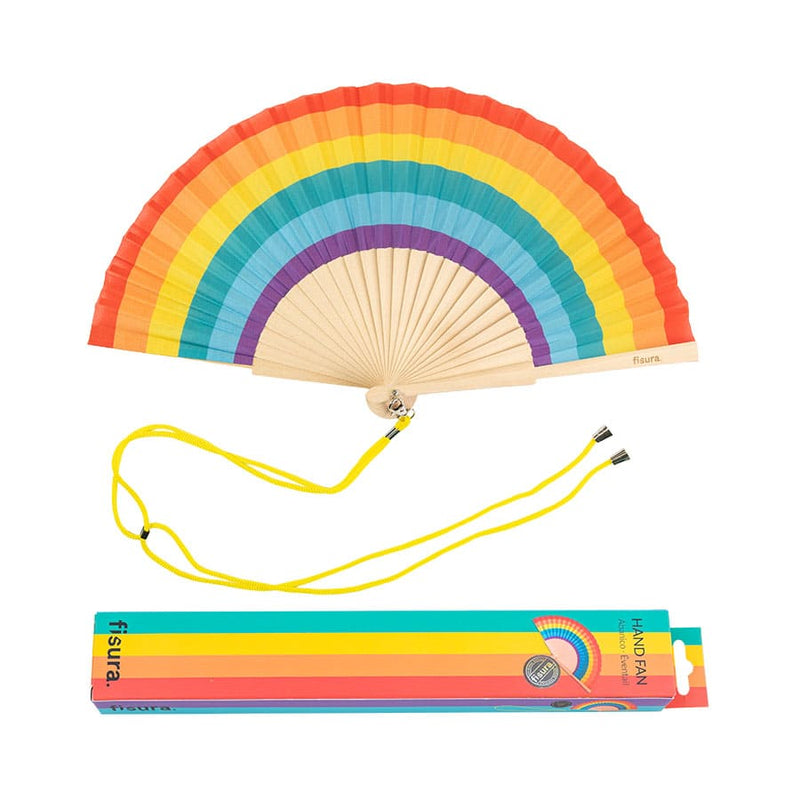Rainbow Hand Fan
