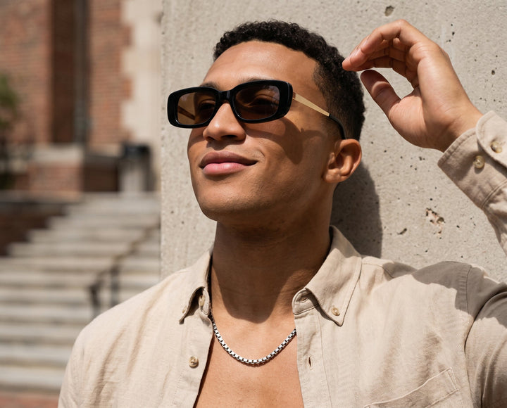 Adley Polarized Sunglasses - Onyx / Matte Gold