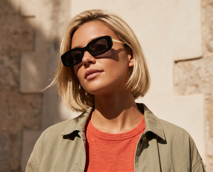 Adley Polarized Sunglasses - Onyx / Matte Gold