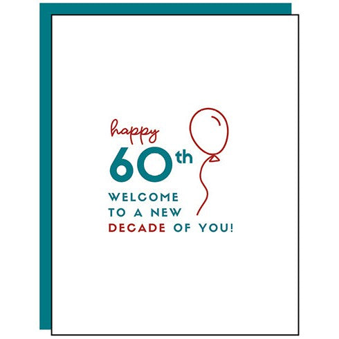 New Decade 60 Birthday Card