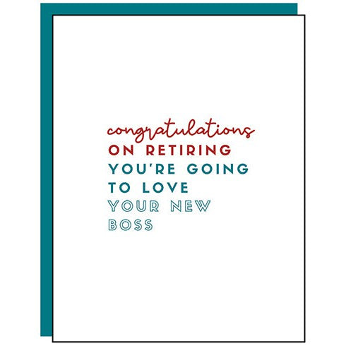 New Boss Retirement Greeting Card