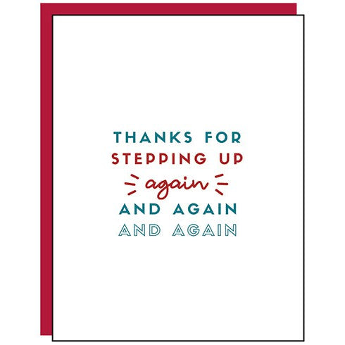 Stepping Up Greeting Card