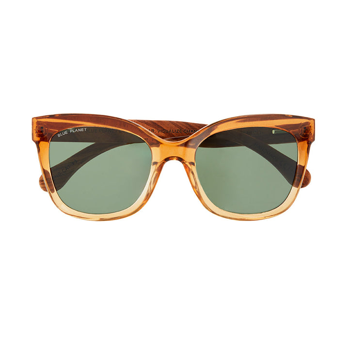 Amelia Polarized Sunglasses - Crystal Brown / Walnut Wood
