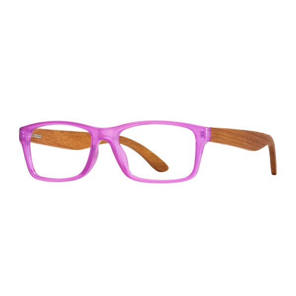 Anza Reading Glasses - Purple/Walnut