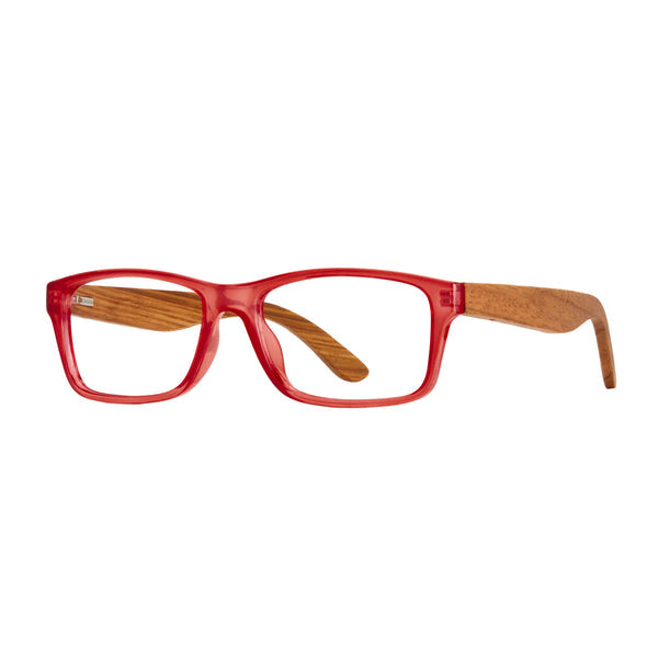 Anza Reading Glasses -Red/Walnut