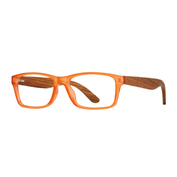 Anza Reading Glasses -Orange/Walnut