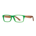 Anza Reading Glasses -Green/Walnut