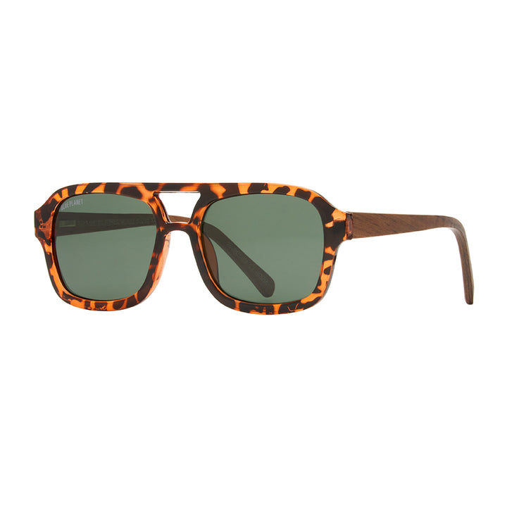 Ari Polarized Sunglasses - Brown Tortoise / Walnut Wood