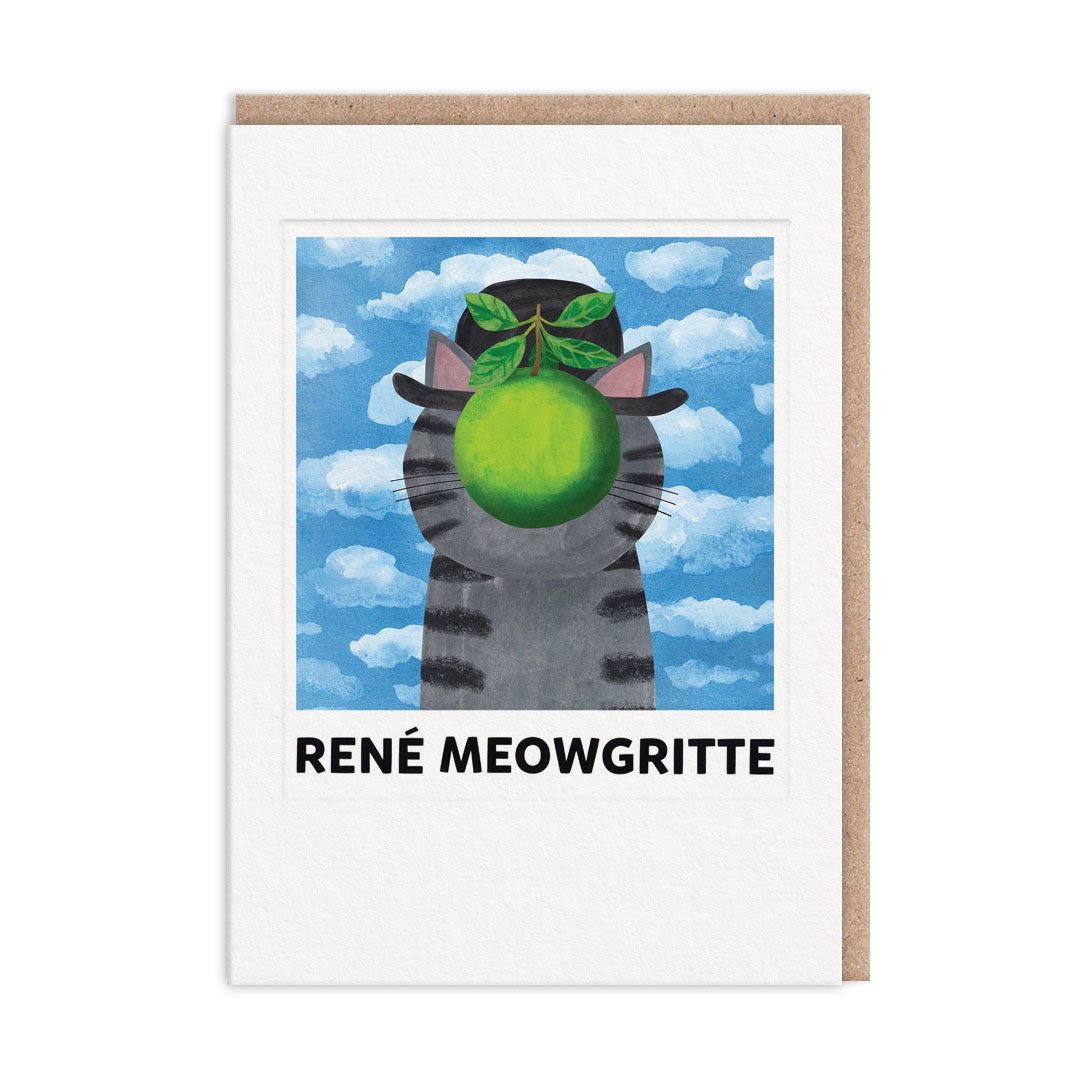 Rene Meowgritte Greeting Card