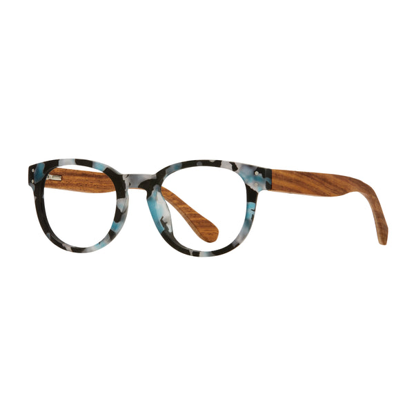 Astrid Reading Glasses - Blue/Walnut