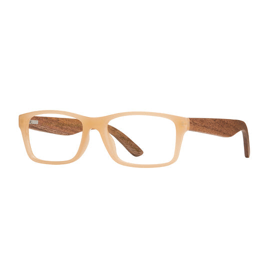Avalon Blue Light Reading Glasses - Milky Beige & Walnut