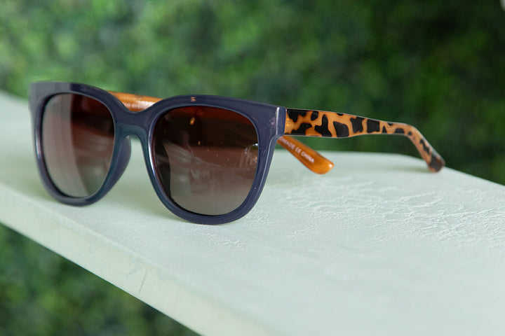 Acacia Polarized Sunglasses - Navy Blue / Honey Tortoise