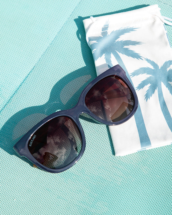 Acacia Polarized Sunglasses - Navy Blue / Honey Tortoise