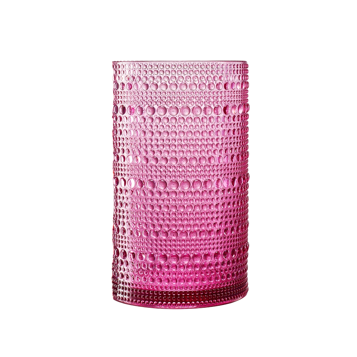 Hobnail Acrylic Highball Glass - Pink