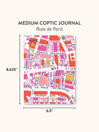 Rue De Paris Medium Coptic-Bound Journal