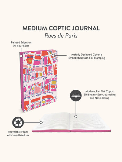 Rue De Paris Medium Coptic-Bound Journal