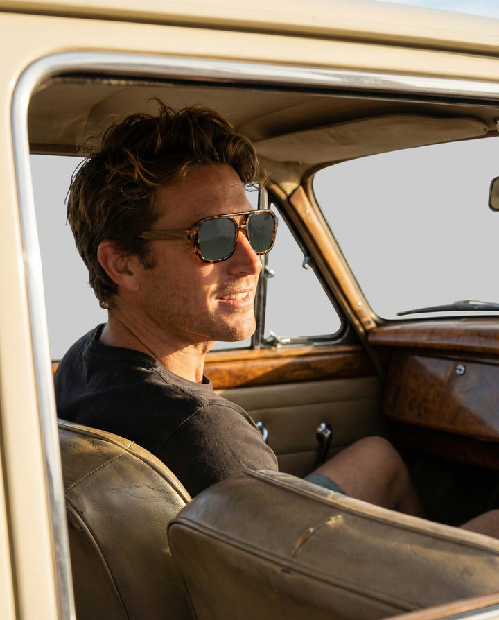 Ari Polarized Sunglasses - Brown Tortoise / Walnut Wood