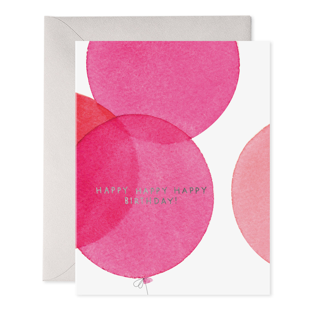 Pink Balloons Birthday Card