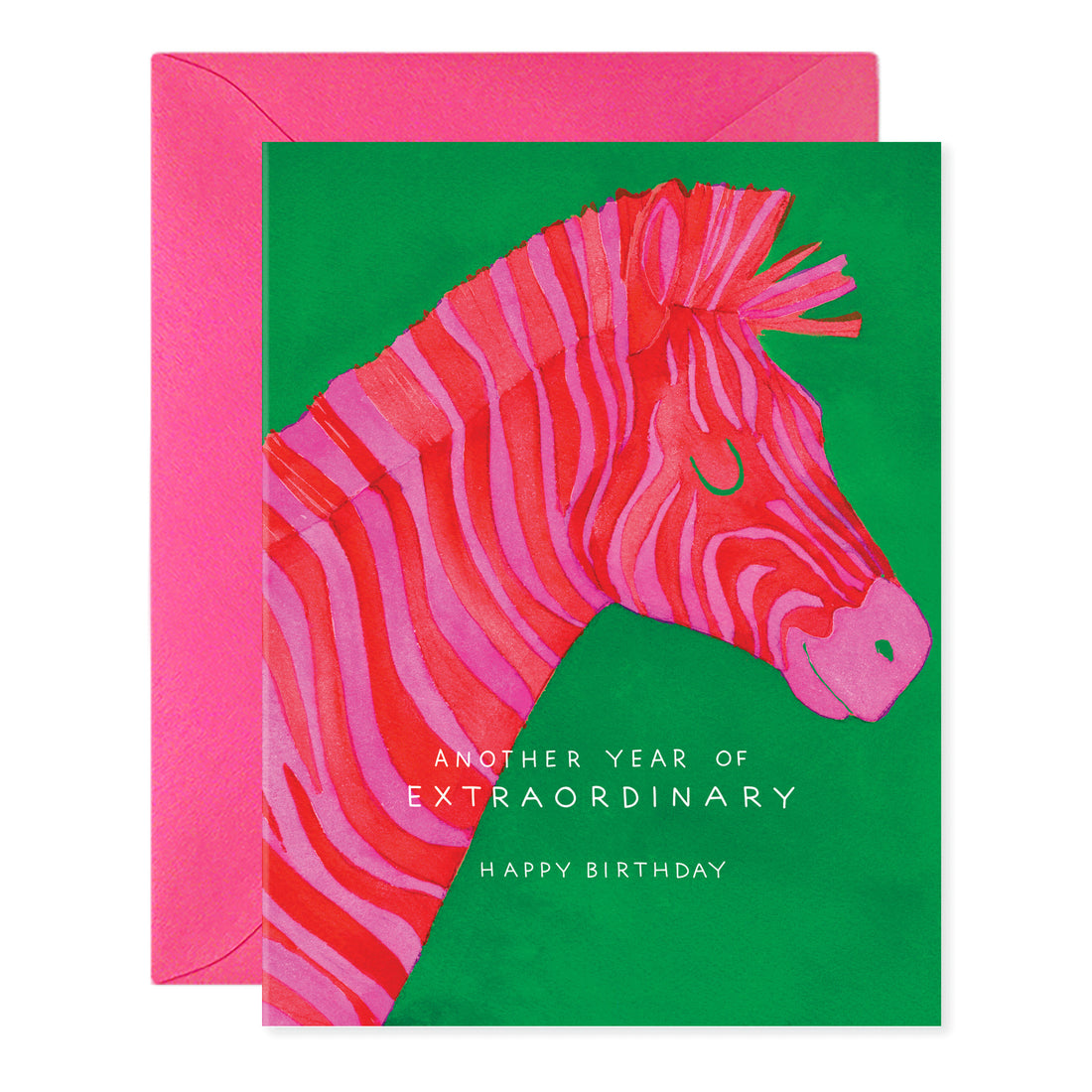 Extraordinary Zebra Birthday Card