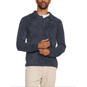 Cozy Chic® Men's Lite Long Sleeve Polo - Indigo