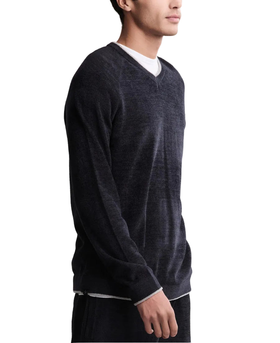 Cozy Chic® Men's Ultra Lite V-Neck - Black