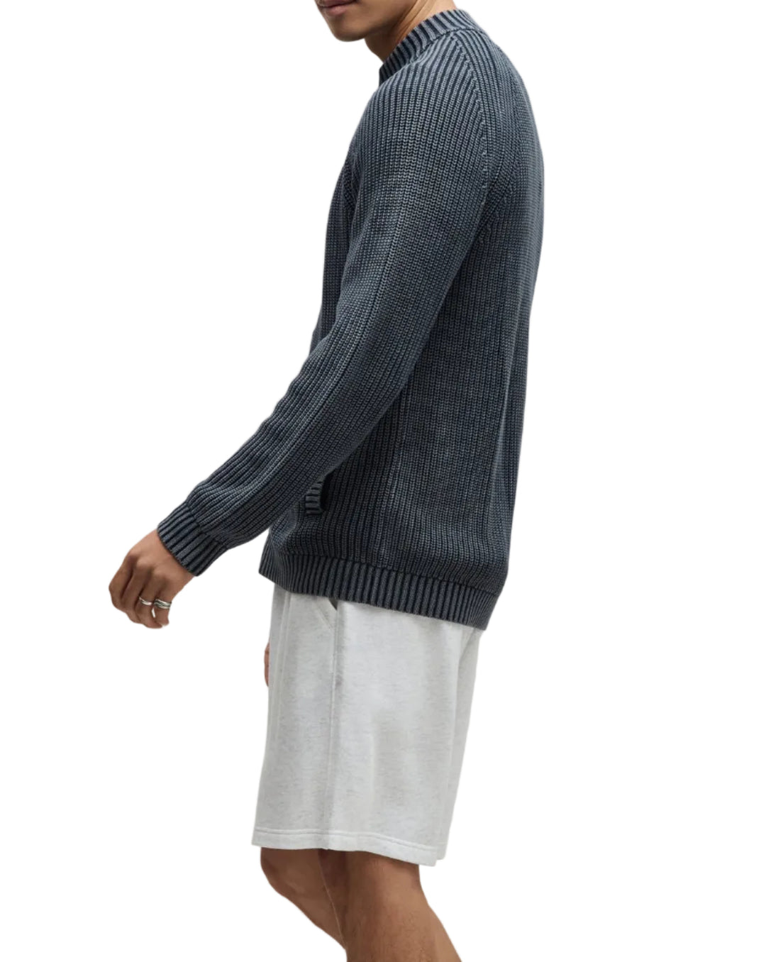 Sunbleach Men's Zip Up Cardigan - Indigo