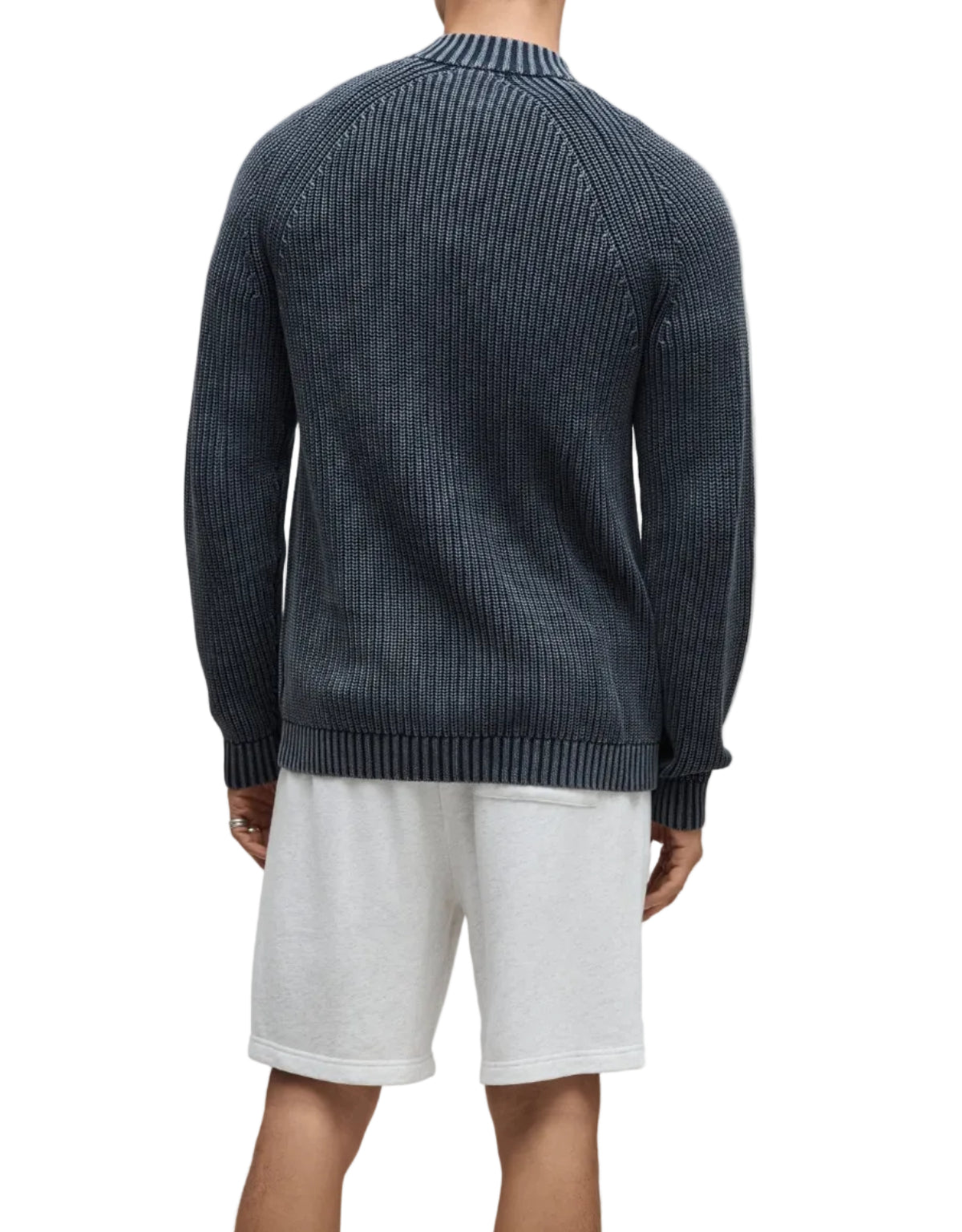 Sunbleach Men's Zip Up Cardigan - Indigo