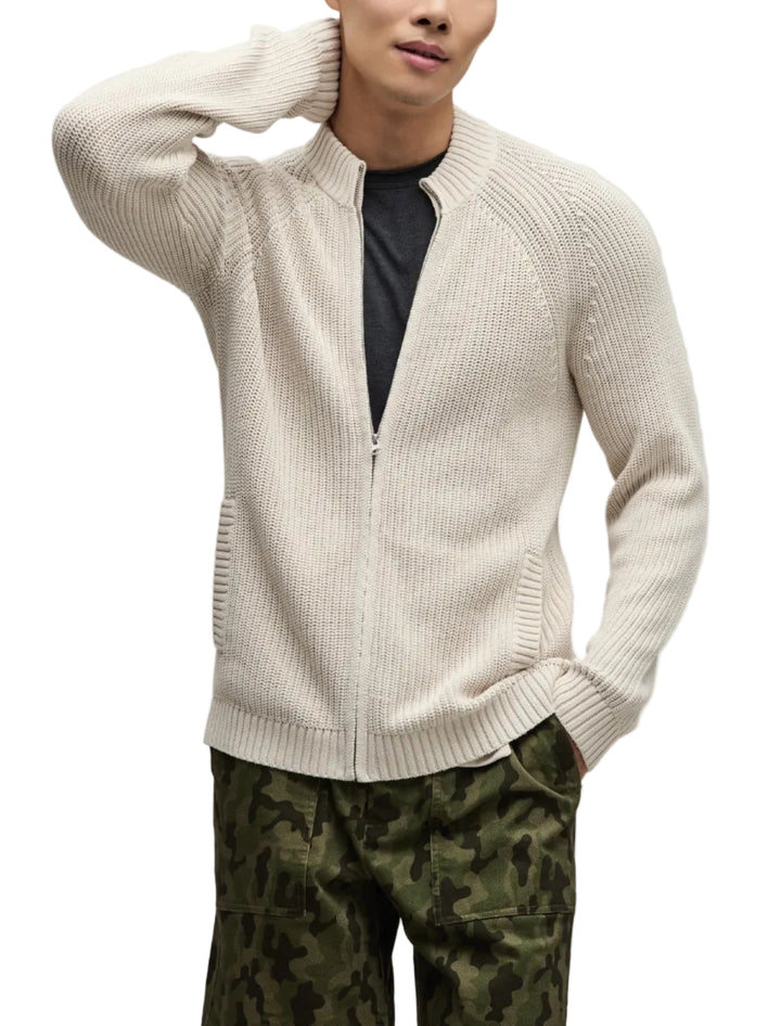 Sunbleach Men's Zip Up Cardigan - Sand Dune