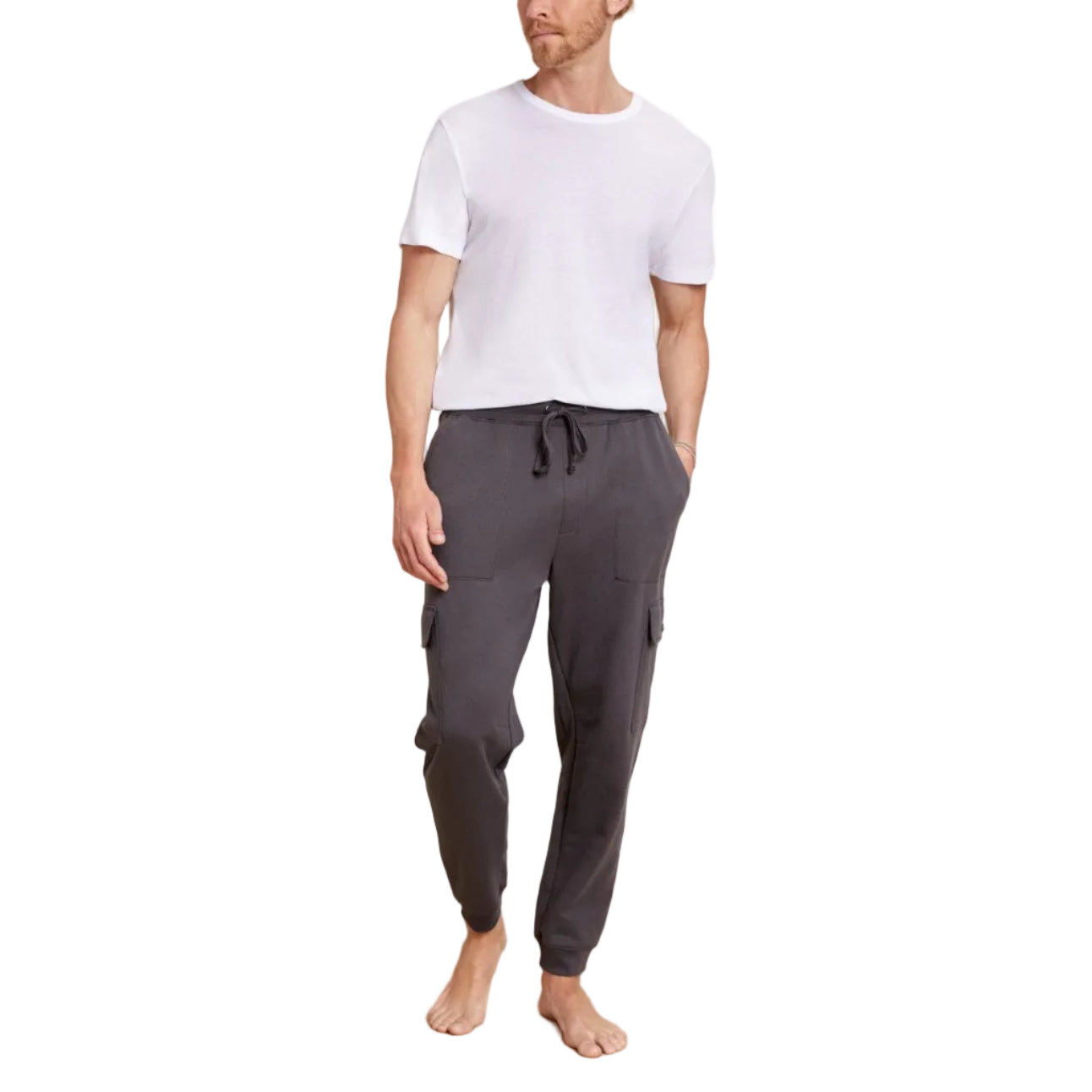 Malibu Collection® Men’s Pima Cotton Fleece Cargo Sweatpant