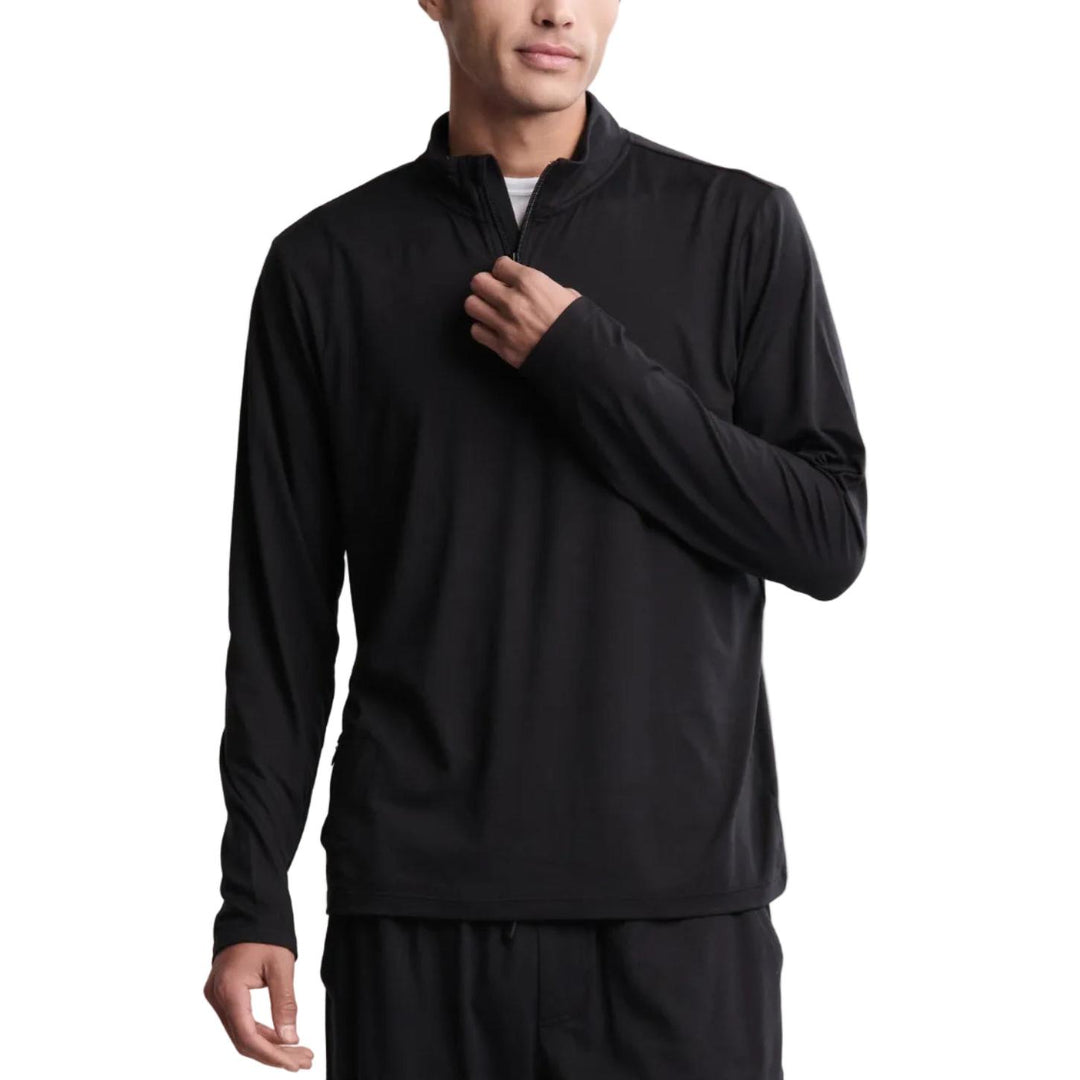 Malibu Collection® Men's Butterchic 1/2 Zip Pullover - Black