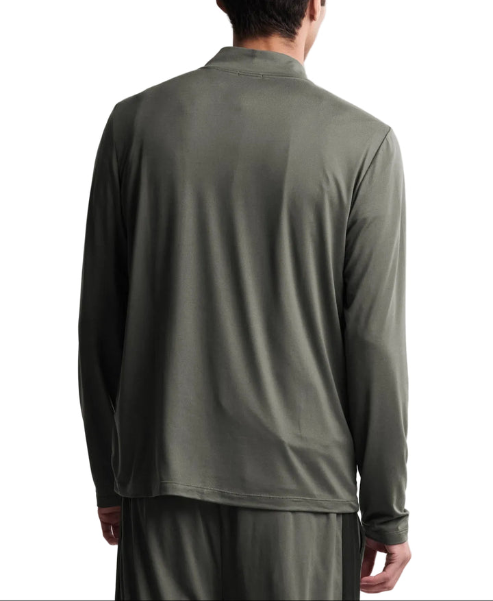 Malibu Collection® Men's Butterchic 1/2 Zip Pullover - Dark Moss