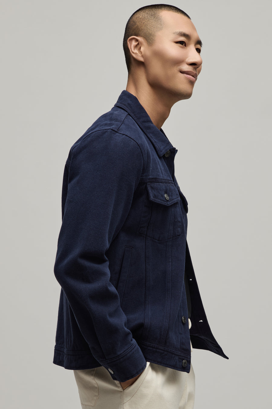 Malibu Collection® Men's Brushed Twill Jacket - Indigo