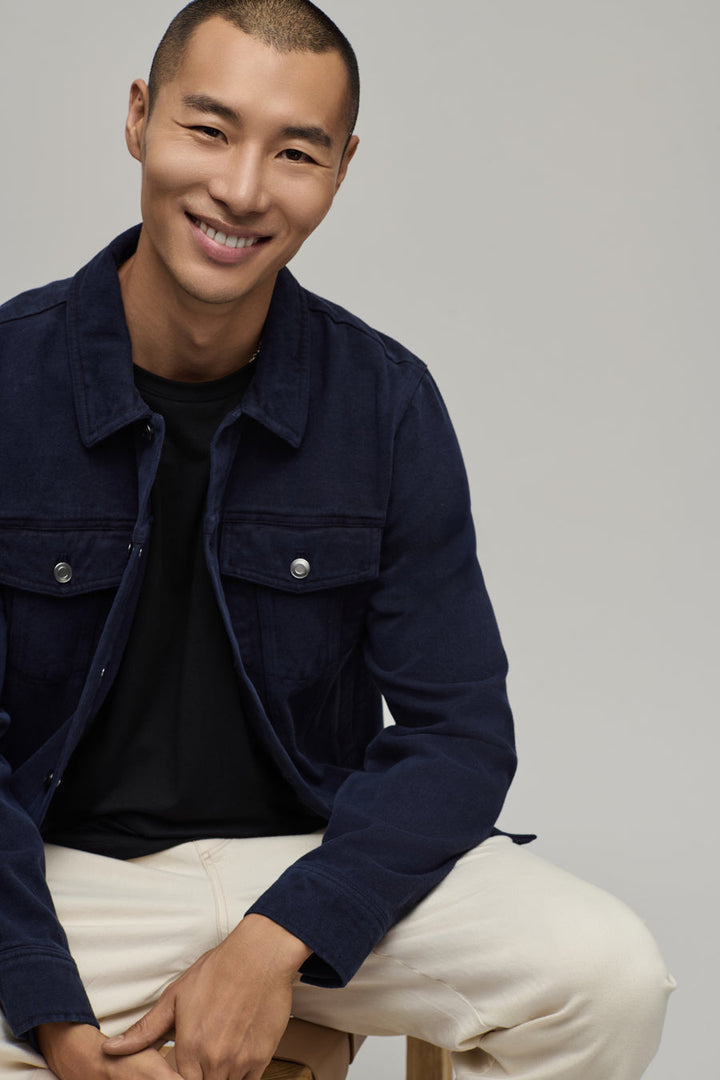 Malibu Collection® Men's Brushed Twill Jacket - Indigo